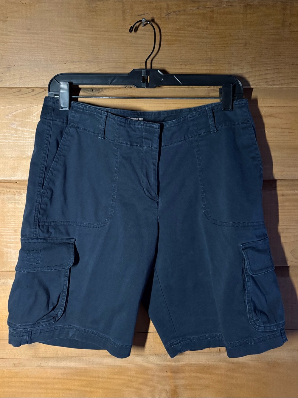 J. Jill Black Cargo Shorts- Size 8- Cotton Shorts